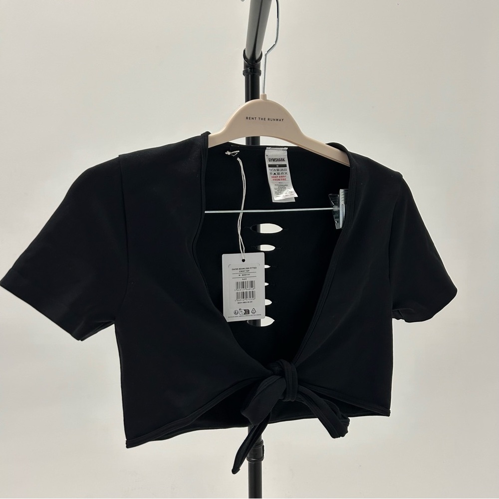Gymshark Black Plunge Crop Top